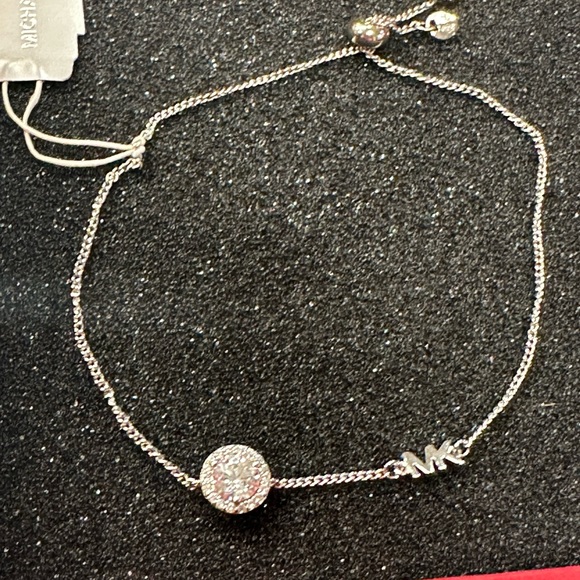 Michael Kors Sterling Silver Cubic Zirconia Slider Bracelet NWT - Picture 4 of 9